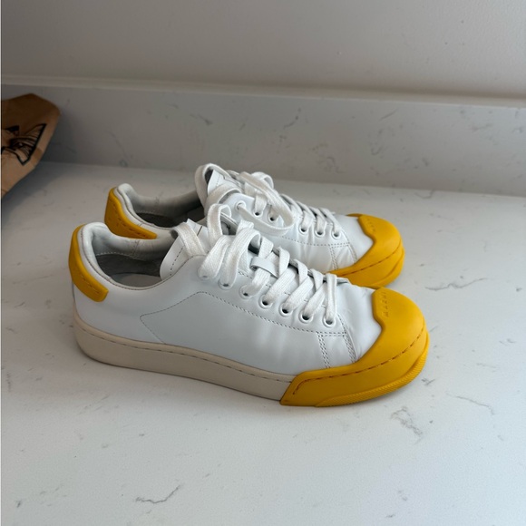 Marni White Sneakers with Subtle Gray Accents - Picture 1 of 6